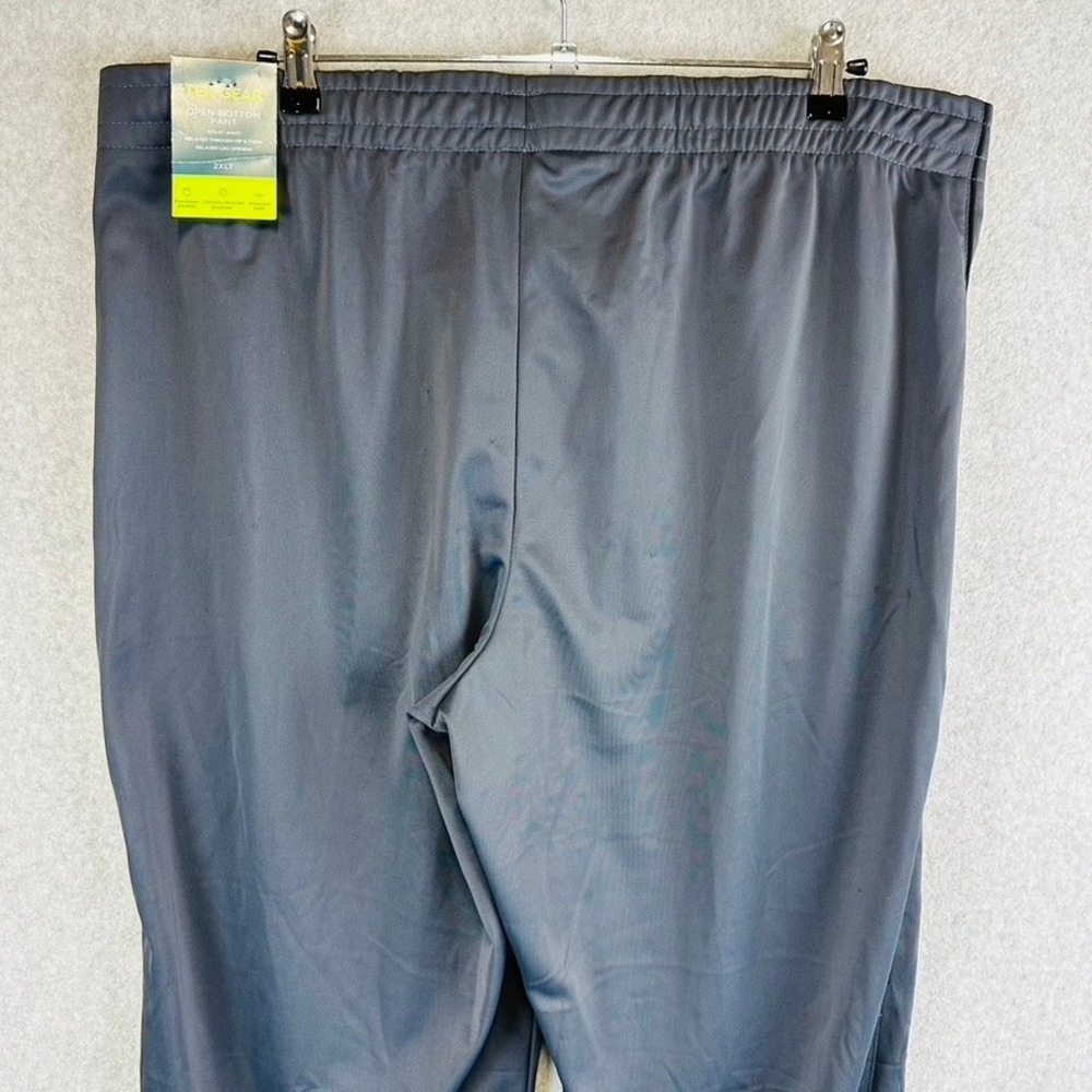 New Tek Gear Mens 2XLT Pants Open Bottom Relaxed Pockets Grey Stretch Active - Picture 5 of 8